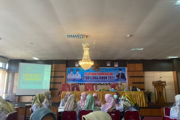 PELATIHAN  KOORDINATOR, SUVERVISOR, DAN ENUMERATOR STUDI EHRA